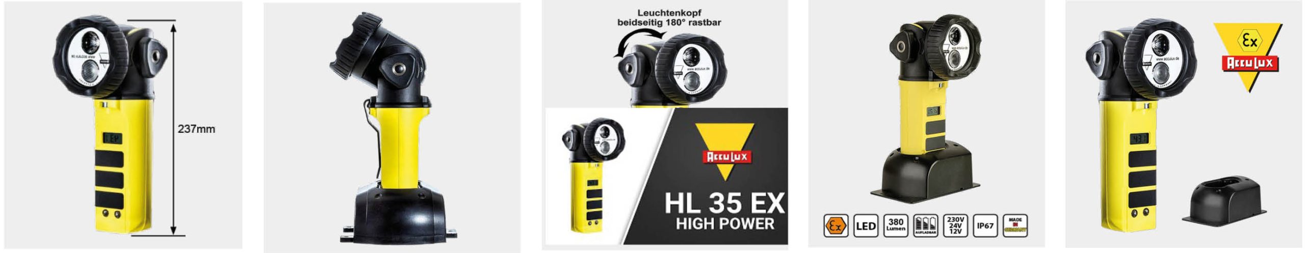 Handleuchte acculux HL 35 EX High Power alle